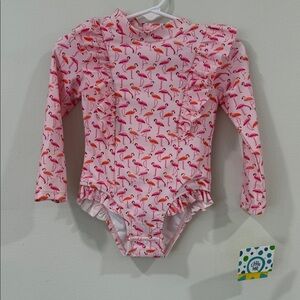Little Me Pink Flamingo One Piece Bathing Suit
